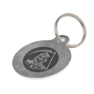 Grim Reaper with Scythe Pet Tag