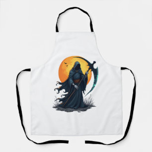 Grim Reaper with Scythe – Scary Halloween Shirt Apron