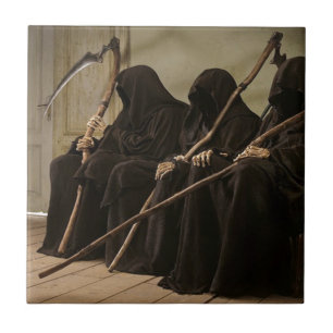 Grim Reapers Waiting For You Ceramic Tile