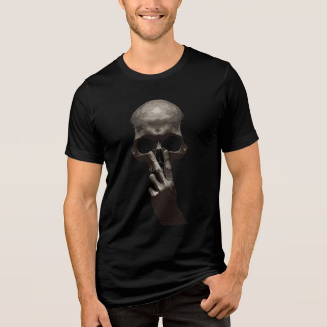 Grim Reflection: Skull & Dark Hand Tri-Blend Shirt (Front)