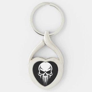 Grim Specter Dripping Skull Graphic Key Ring