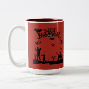 Grim Spirits Rising brick red Two-Tone Coffee Mug