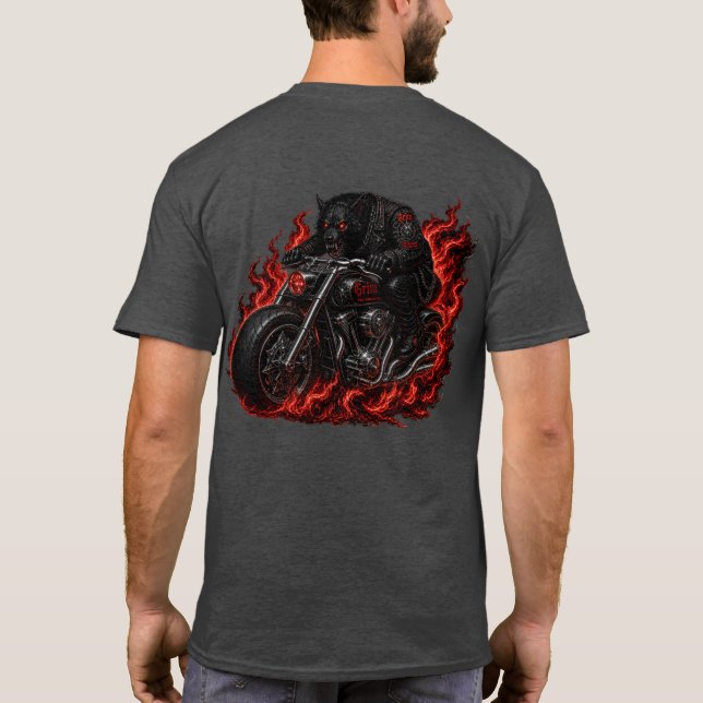 Grim Wolf Rider T-Shirt (Back)