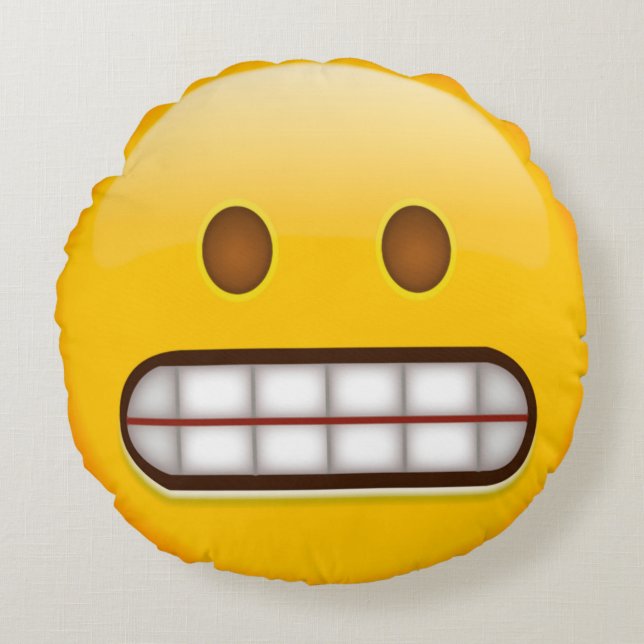 Grimace Emoji Round Cushion (Front)