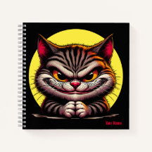 Grimacing Cat in the Moon