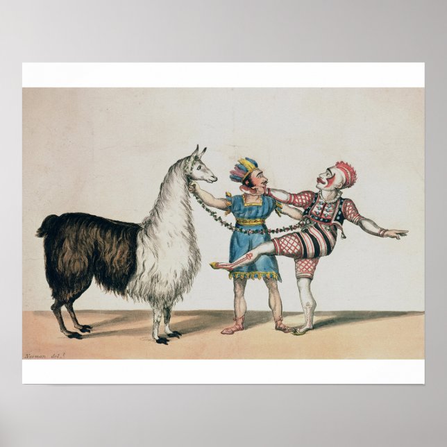 Grimaldi and the Alpaca, in the Popular Pantomime Poster (Front)