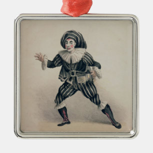 Grimaldi as Scaramouche, from the Commedia dell'Ar Metal Tree Decoration