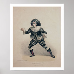 Grimaldi as Scaramouche, from the Commedia dell'Ar Poster