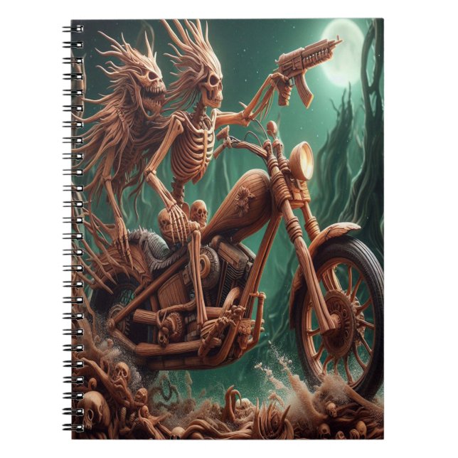 Grimbone and Skulldust, mounted their big chopper  Notebook (Front)