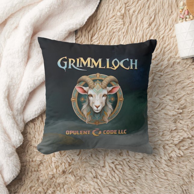 Grimmloch Goat Emblem Fantasy RPG Cushion (Blanket)