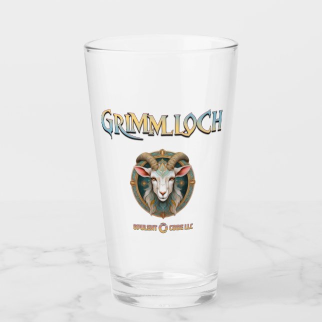 Grimmloch Goat Emblem Fantasy RPG Glass (Front)
