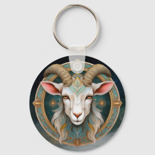 Grimmloch Goat Emblem Fantasy RPG Key Ring