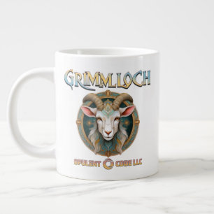 Grimmloch Goat Emblem Fantasy RPG Large Coffee Mug