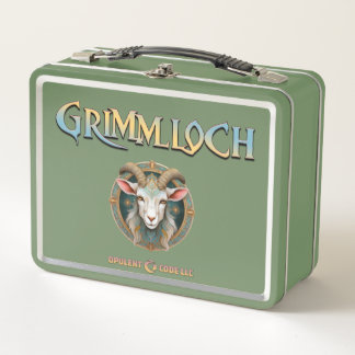 Grimmloch Goat Emblem Fantasy RPG Metal Lunch Box