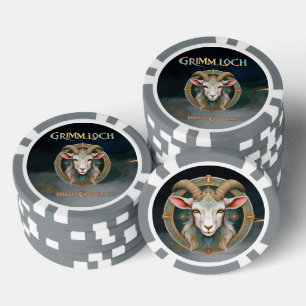 Grimmloch Goat Emblem Fantasy RPG Poker Chips