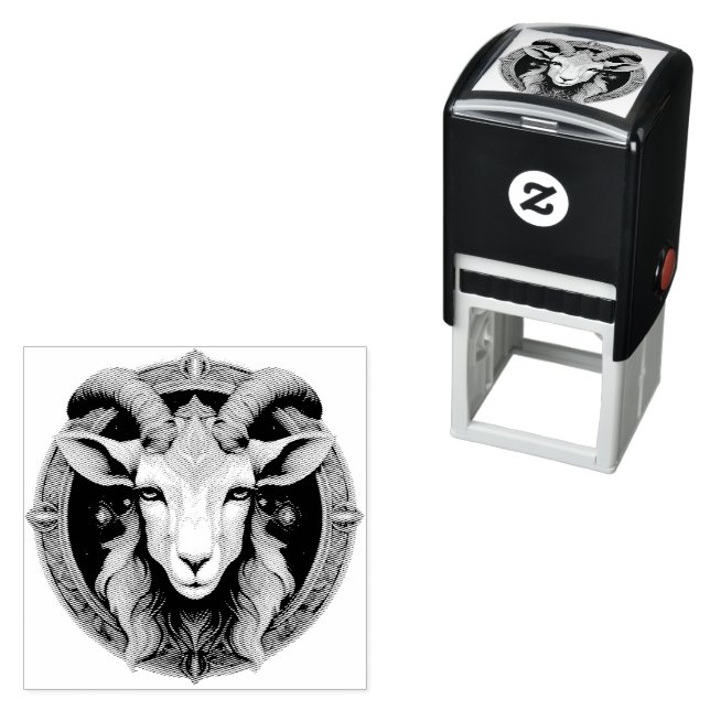 Grimmloch Goat Emblem Fantasy RPG Self-inking Stamp (In Situ)