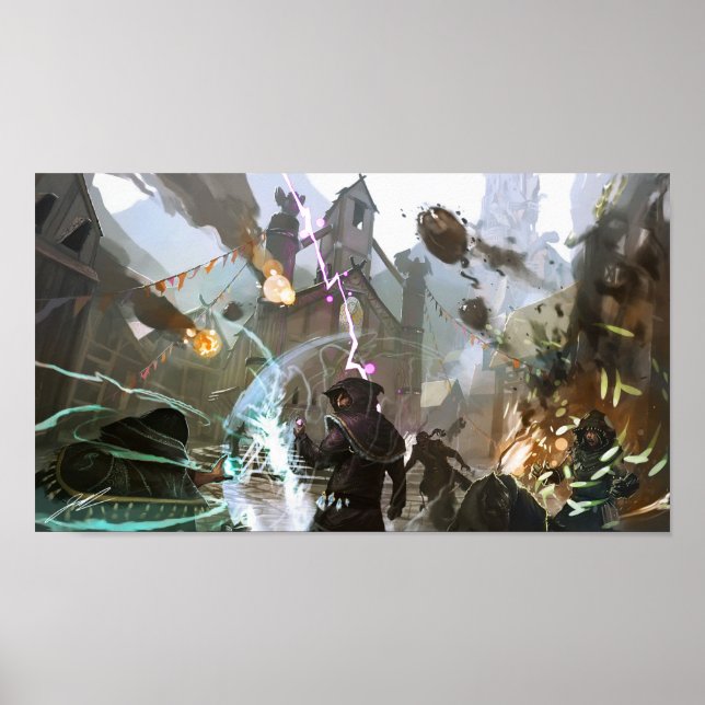 Grimoire: Manastorm Concept Art - Church Battle Poster (Front)