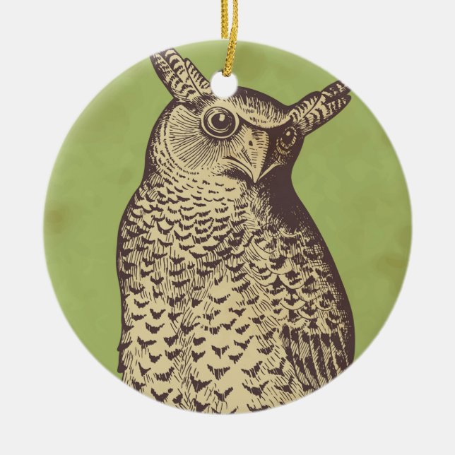 Grimoires Owl Ornament (Front)