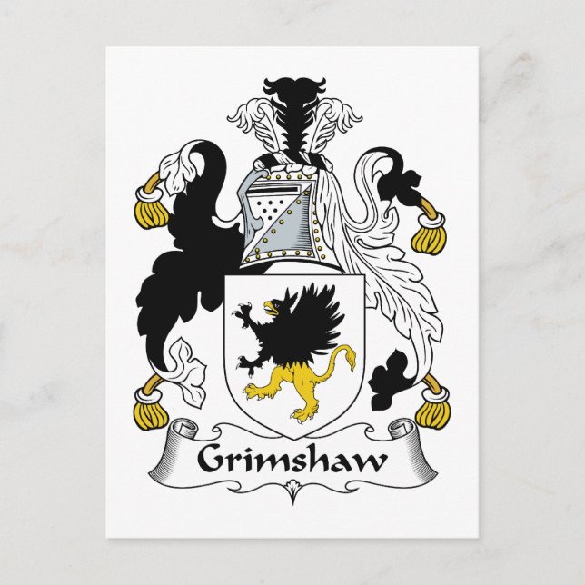 Grimshaw Family Crest Postcard (Front)