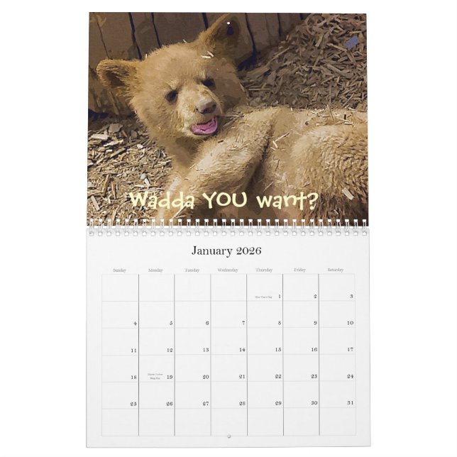 Grin and Bear it - Customised Calendar (Jan 2026)