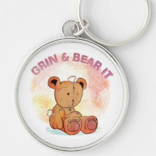 grin and bear it keychain