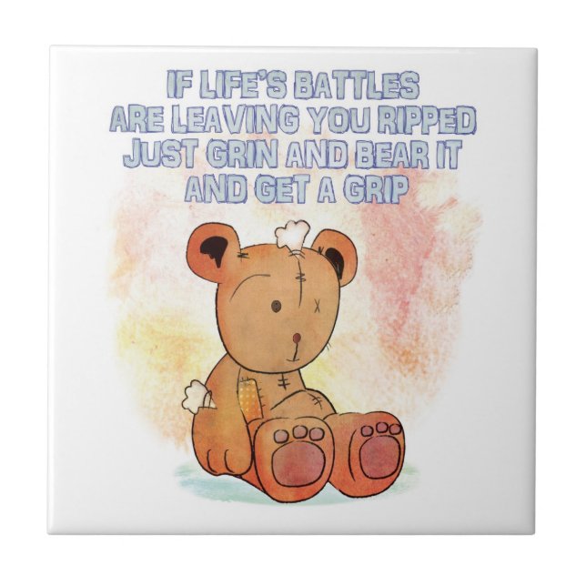grin and bear it tile (Front)