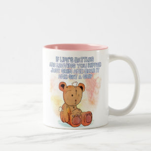 grin and bear it Two-Tone coffee mug