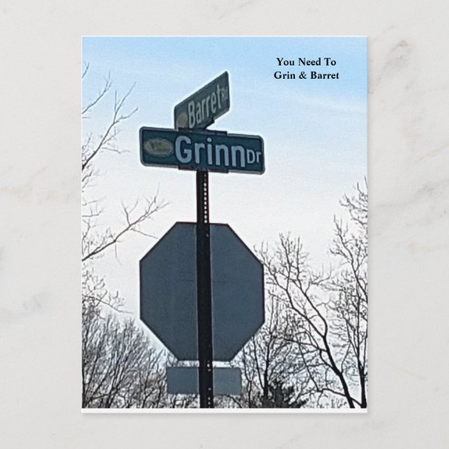 Grin& Barret Postcard (Front)