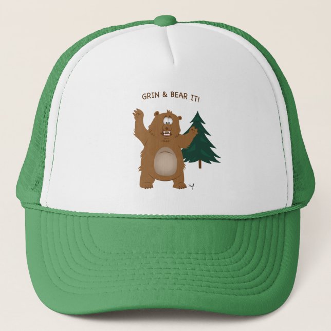 Grin & Bear It Trucker Hat (Front)