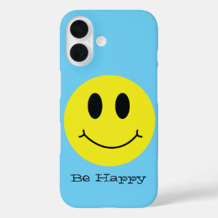 Grin Face Classic Be Happy iPhone 16 Case