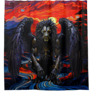 Grin Protocol 80x60 rasta griffin 002 Shower Curtain