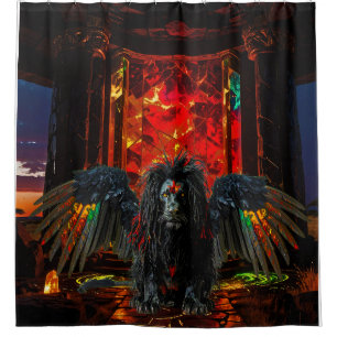 Grin Protocol 80x60 rasta griffin 003 Shower Curtain