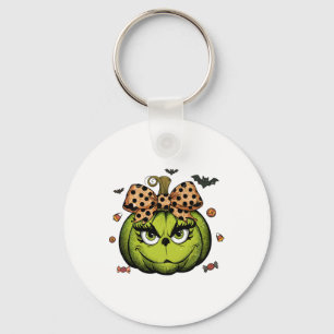Grinc Pumpkin Coquette Pumpkin Halloween Spooky Se Key Ring