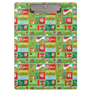 Grinch   12 Days of Grinchmas Pattern Clipboard