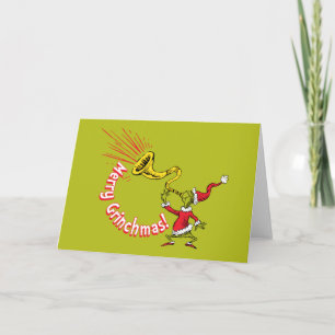 Grinch Blowing the Merry Grinchmas Horn Card