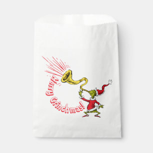 Grinch Blowing the Merry Grinchmas Horn Favour Bag
