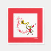 Grinch Blowing the Merry Grinchmas Horn