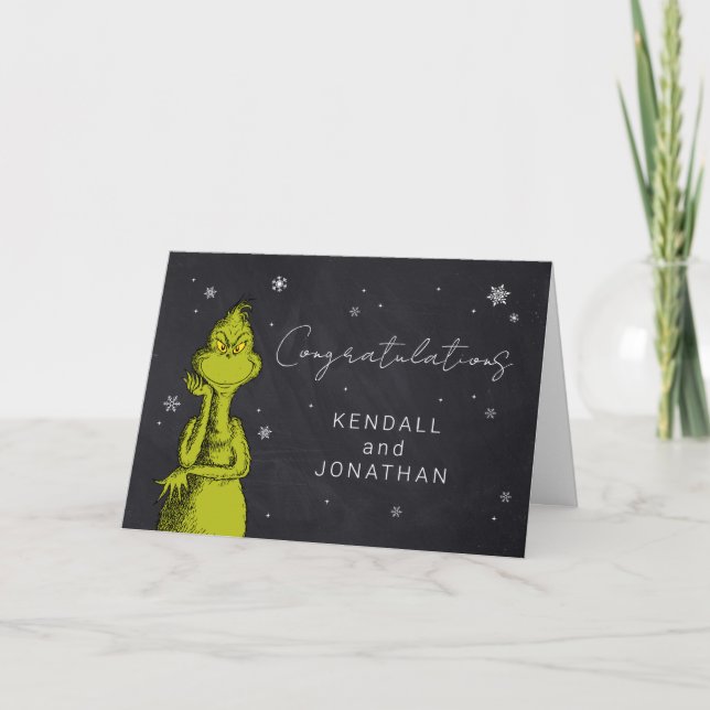 Grinch Chalkboard Baby Shower Card (Front)
