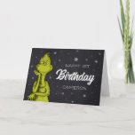 Grinch Chalkboard Birthday Card<br><div class="desc">Happy Birthday to You! Customise this Dr. Seuss Birthday card with your child's name.</div>