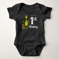 Grinch Chalkboard First Birthday