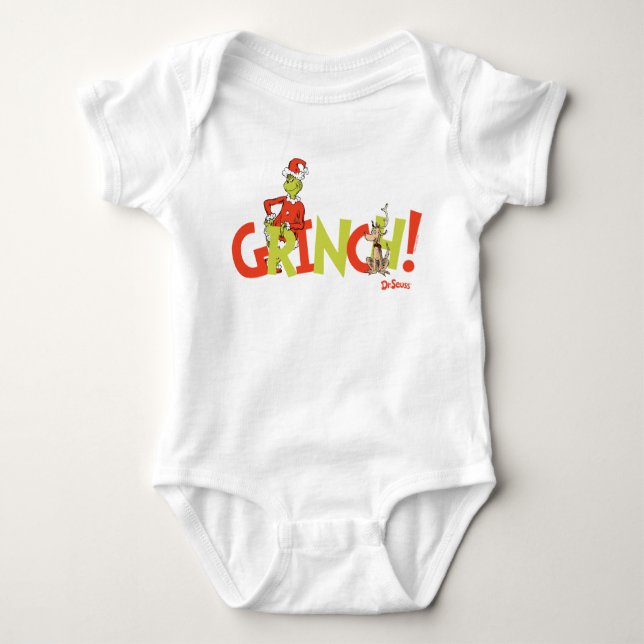 Grinch! Character Logo Graphic Baby Bodysuit (Front)