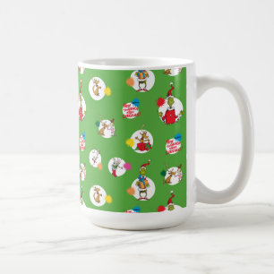 Grinch Christmas Dot Pattern Coffee Mug