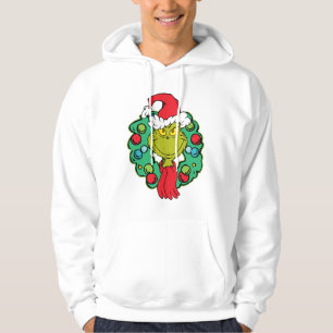 Grinch   Christmas Holiday Wreath Hoodie