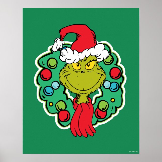 Grinch | Christmas Holiday Wreath Poster (Front)