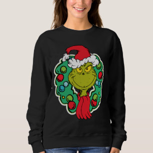 Grinch Christmas Holiday Wreath Sweatshirt