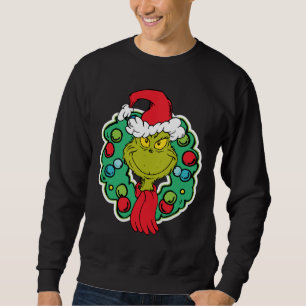 Grinch Christmas Holiday Wreath Sweatshirt