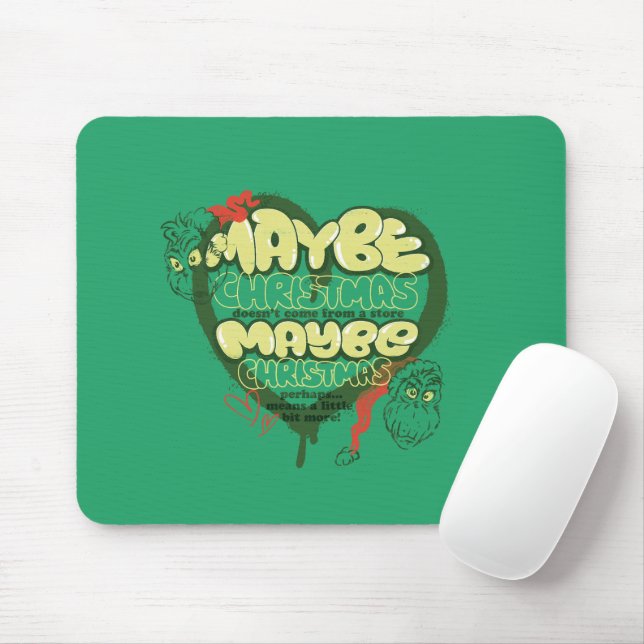 Grinch | Christmas Quote Mouse Pad (With Mouse)