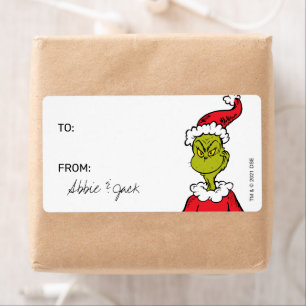 Grinch   Christmas - To From Stickers