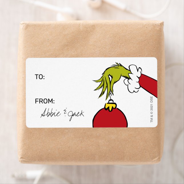 Grinch | Christmas - To From Stickers (Insitu)
