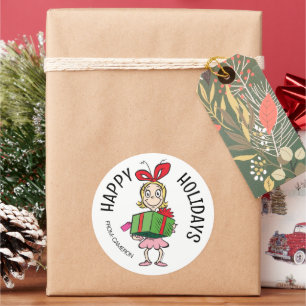 Grinch Cindy-Lou Who Christmas Gift Classic Round Sticker